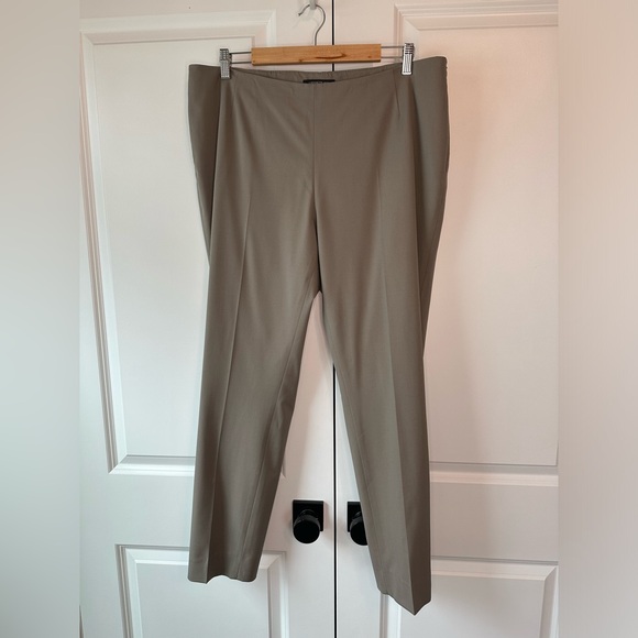 Lafayette 148 New York Women’s Nougat Tan Wool Blend Pants (Size 14) - Picture 1 of 7